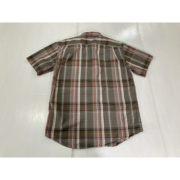 Eddie Bauer Travex Shirt Men’s M Brown Plaid Classic Fit Button Front Outdoors - Picture 3 of 9